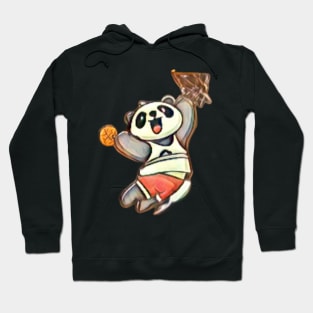 panda playing basketball Hoodie